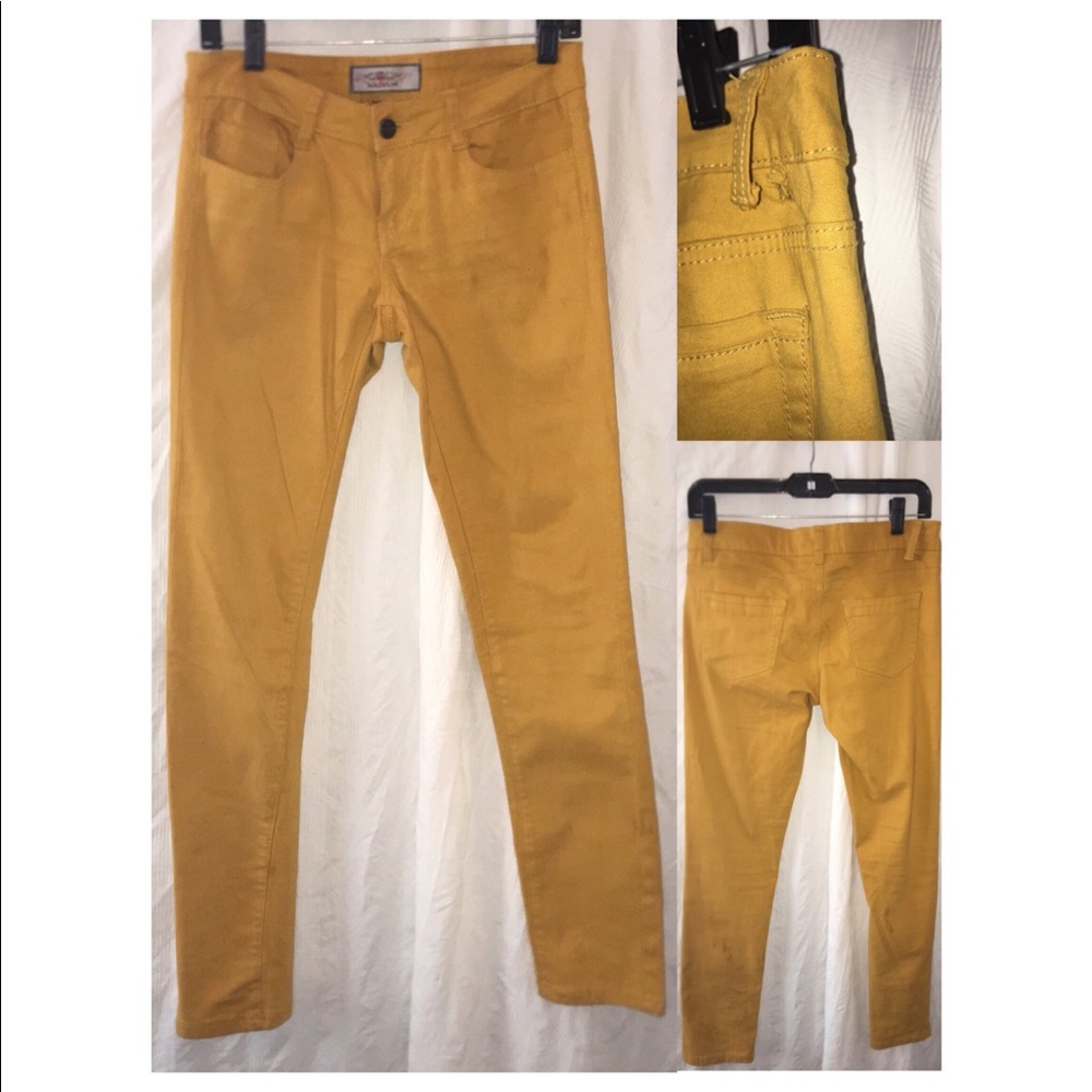 SOLD! Misguided Mustard Color Skinny, Jeans Size 5 - Picture 6 of 7